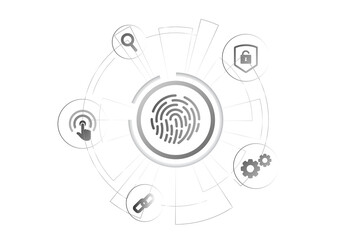 Black finger scan biometric identity background