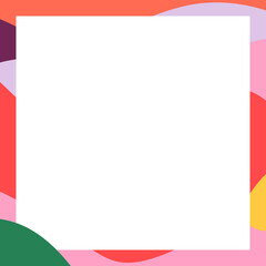 Obraz premium Png square frame in colorful modern memphis style