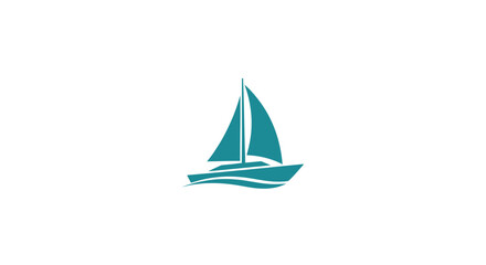 Teal sailboat icon
