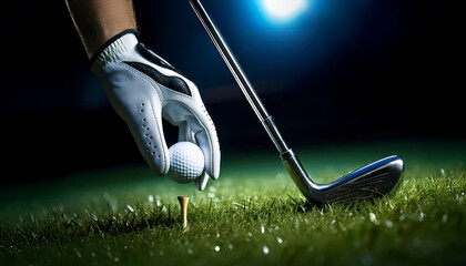 campo da golf palla e mazza, primo piano