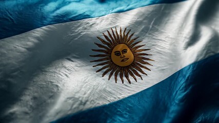 argentinian flag argentina waving in the wind - Powered by Adobe