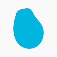 Blue blob shape collage element vector