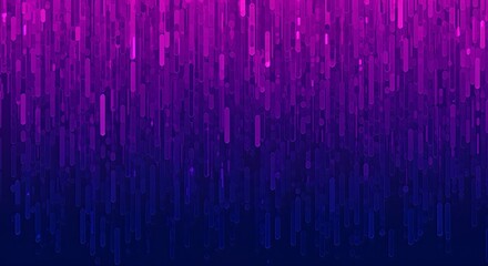 Vibrant digital rain of glowing purple and blue abstract particles creates a futuristic, energetic backdrop perfect for tech, music, or gaming themes