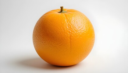 Fresh Orange on White Background