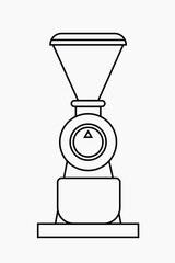 Coffee grinder line art vector
