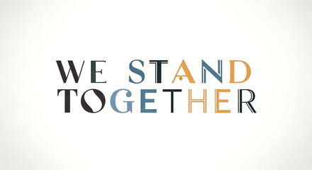 WE STAND TOGETHER Diverse Typography