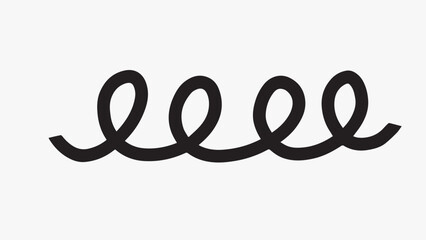 Curved black line pattern illustration vector