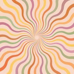 Twisted pink candy banners set. Cream texture sugar liquid starburst background. Retro spiral sun rays backdrop. Vector wavy dynamic lines decoration. Carnival stripes vintage design.