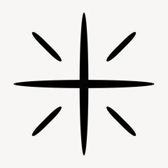 Minimalist abstract geometric star vector