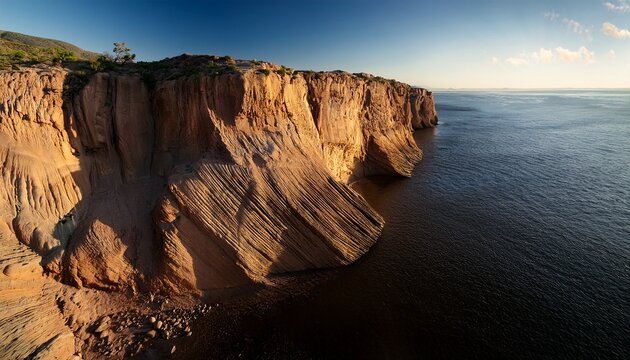 eroded cliff face with shadowplay - Powered by Adobe
