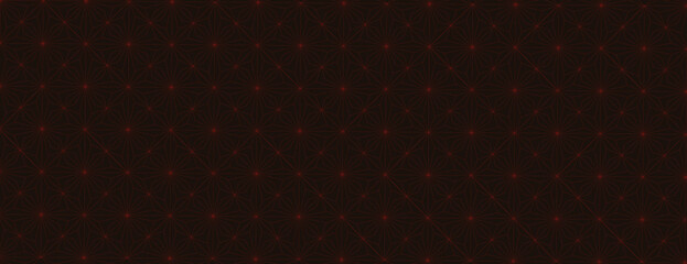 Fototapeta premium Dark brown geometric background with subtle red dots. The background features a brown color with a textured, patterned style. Minimal halftone dotted texture vector background