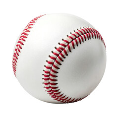 Baseball White sphere with red stitching on a plain black background