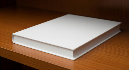 Fototapeta premium Blank White Book Mockup on Clean Background