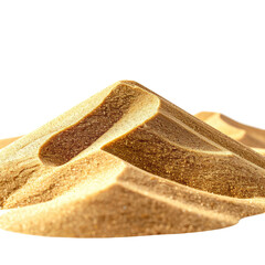 Golden sand dune against black backdrop, arid desert landscape view