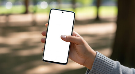 Hand Holding Smartphone Mockup