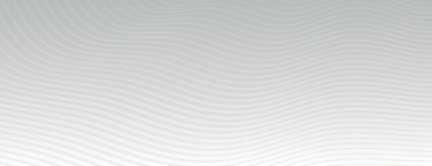 A light gray background with wavy lines. The gray background has a smooth texture, creating a subtle, elegant pattern. Modern wavy line pattern background. Gray background vector.