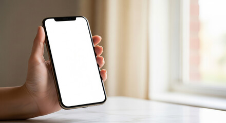 Hand Holding Smartphone Mockup