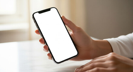 Hand Holding Smartphone Mockup