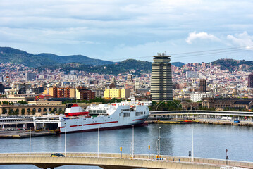 Naklejka premium Aerial view of Barcelona