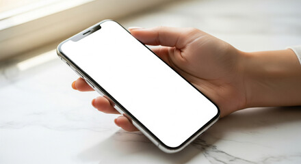 Hand Holding Smartphone Mockup