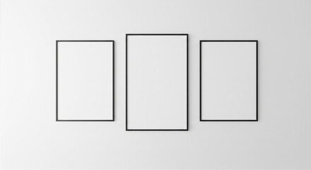 Triptych Wall Art Mockup in Modern Interior