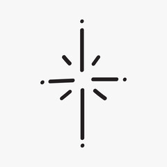 Minimalist starburst icon design vector