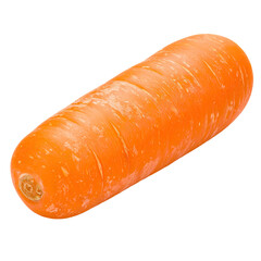 Carrot Orange root vegetable, close-up view on a black background