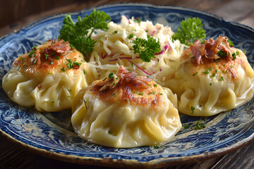 pierogi z kapustą i mięsem © Daniel