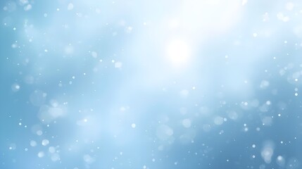 Fototapeta premium Minimalist Winter Background with Soft Blue Gradient and Snow Particles