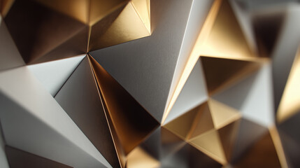 Metallic Origami Triangles in Silver and Bronze