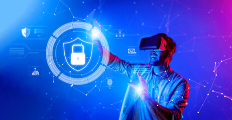 Engaged Professional Using Virtual Reality Technology to Enhance Cyber Security and Protect Online Privacy in a Digital Environment XDMCP.