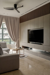modern apartment living room interior, 3d render
