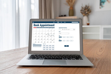 Fototapeta premium Online applointment booking calendar for modish regristration on the internet website