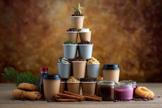 Ideal for branding visuals for coffee shops, bakeries, and cozy winter marketing.