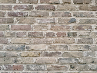 Textured background of an old brick wall with natural colors