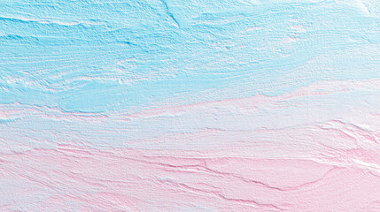 パステルの水色とピンクの塗装テクスチャ
