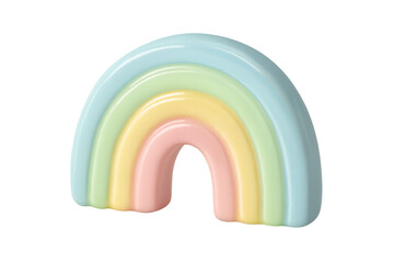 Obraz premium Pastel colors rainbow arch on transparent background