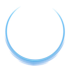 Blue semicircle ring with transparent background
