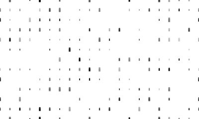 Seamless background pattern of evenly spaced black salt shaker symbols of different sizes and opacity. Illustration on transparent background