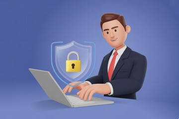 Secure Data Protection and Cybersecurity Concept