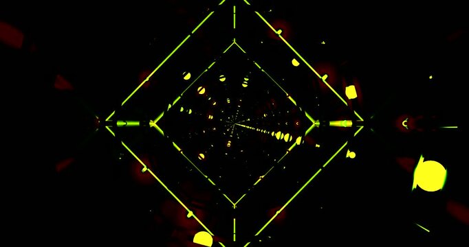 Seamless tunnel video loop showcasing vibrant colors and dynamic movement for visual entertainment
