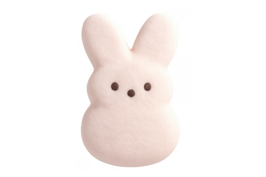 Pink marshmallow bunny candy for easter sweet treat