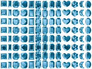 ラインストーン2、5水色