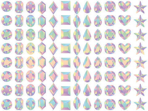 ラインストーン1、20虹淡