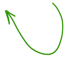 Green Arrow Indicating Cycle and Flow