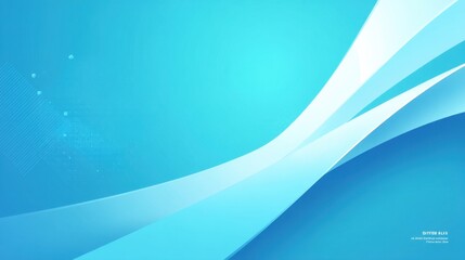 Obraz premium Abstract Wave Background in Bright Blue Color with Smooth Curves and Modern Design Elements Ideal for Technology and Creative Projects