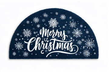 Festive Merry Christmas doormat with elegant snowflake design, welcome guests with winter holiday cheer, perfect for seasonal home decor and joyful celebrations