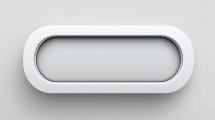 Minimalist Design White Oval Frame with Smooth Surface for Modern Art and Creative Projects in a Contemporary Setting