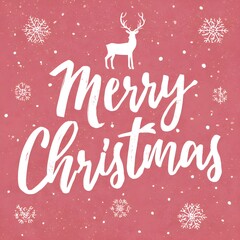 Charming Christmas greeting with a reindeer and snowflakes for festive holiday cards and cheerful seasonal marketing campaigns, spreading joy and warmth