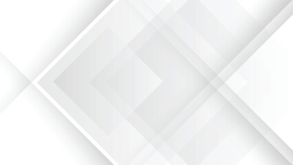 Abstract Background with Triangle Mosaic Lines and 3D Effects, White Grey Gradient Color